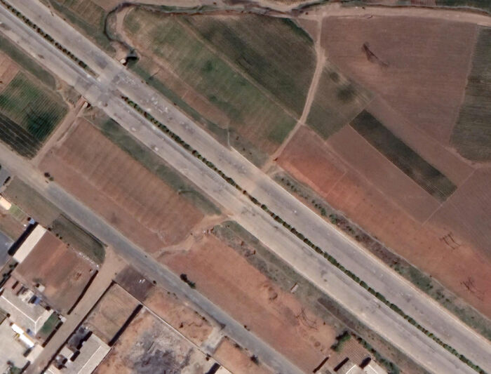 In North Korea Satellite Imagery You Can Clearly See Where People Walk Across Deserted Motorways