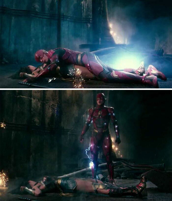 In Justice League (2017) We See Ezra Miller Lying On Wonder Woman's Unconscious Body. This Proves That The Movie Is A Work Of Fiction, Since Wonder Woman Is Not A Minor