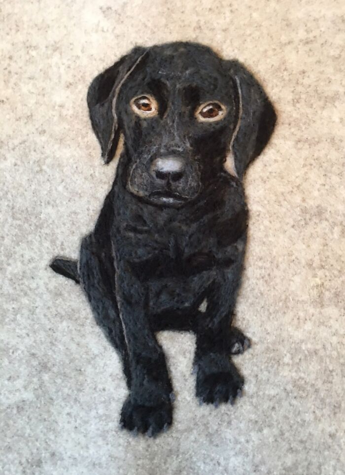 My Friend’s Pupster, Needle Felted (So Happy As I Can’t Draw For Toffee)