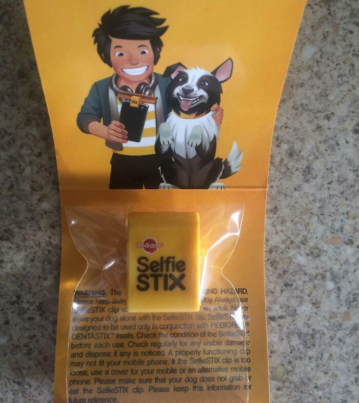 My Dog Treats Came With A Clip So You Can Attach One To Your Phone And Take A Selfie With Your Dog