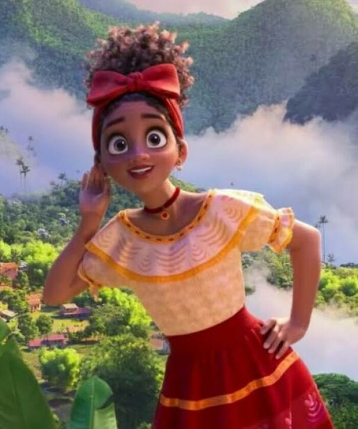 In Disney's Encanto, Dolores Is The First Character Who Points Out To The Viewers That Mirabel Doesn't Have Any Powers. She Does This To Make Herself Feel Better That Her Super Power Is Super Hearing. What A Sh**ty Power. That's Right You Heard Me You Useless Super Hero Wannabee