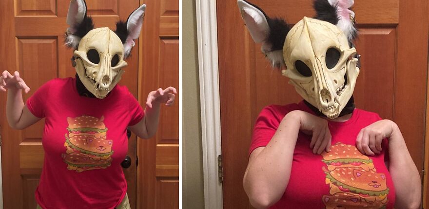 Wip Of My Costume - "Undead Skull Wolf"! It's Not Complete Yet, I Have To Add Fur On The Head/Neck And Make Paws