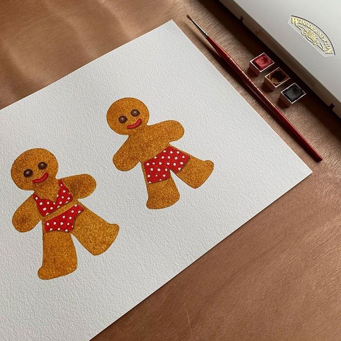Drawing Of Your Family As Gingerbread People