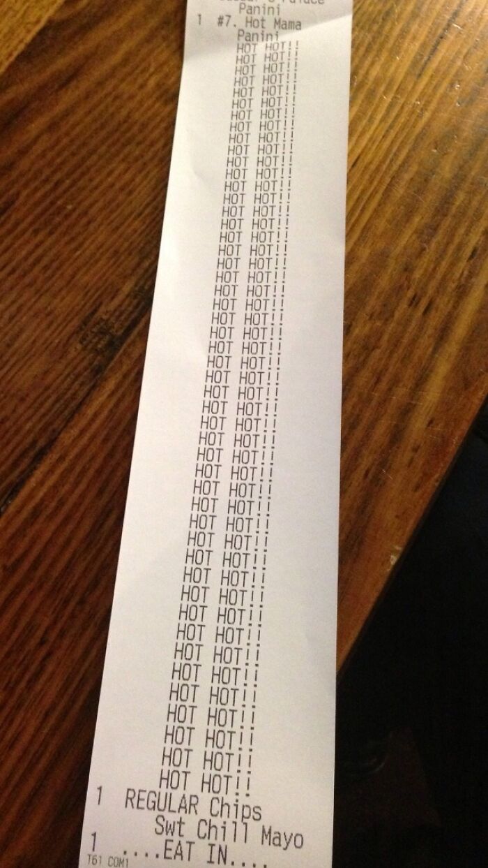 So We Asked For The Hottest Hot Mumma Burger At Grilled, This Was The Receipt