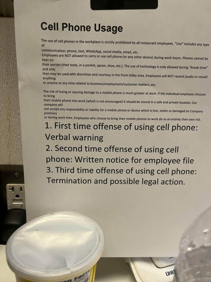 Found 2 Of These Signs In The Tim Hortons I Work At Today, Figure Even Though They Pay Me S**t Wages, I’ll At Least Offer My 2 Cents