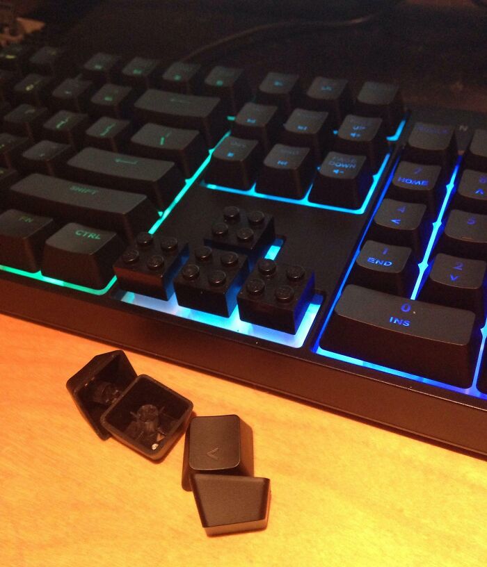 Turns Out LEGO Bricks Have A Perfect Fit On My Keyboard