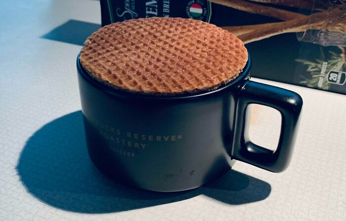 Aldi Stroopwafel And Starbucks Mug - I Had A Religious Experience This Morning And My Family Thought I Was Nuts