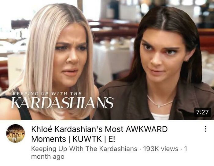 What Did They Do To Kendall's Face In This Thumbnail. I Can't Stop Laughing