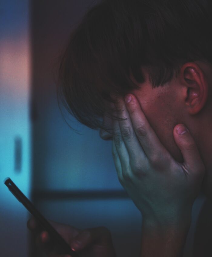 Person looking at phone