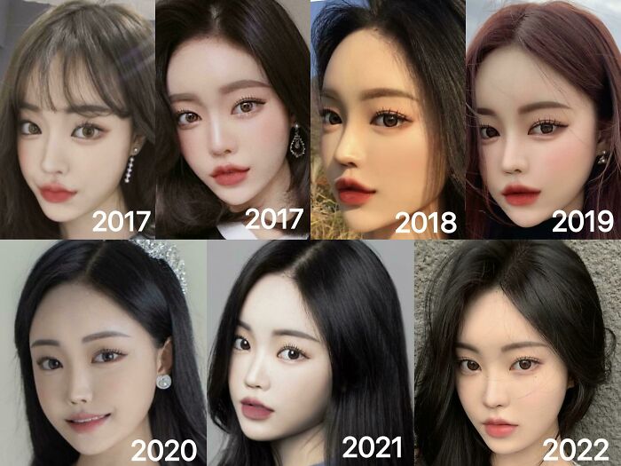 A Well-Known Korean Social Media Influencer Over The Years
