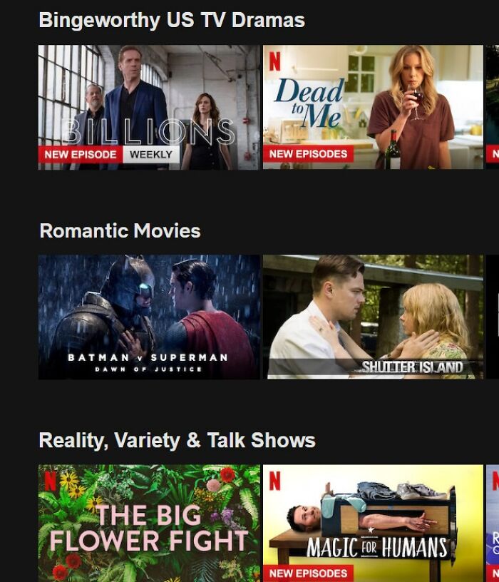 Not Sure Why That Movie Showed Up As A Romantic Movie, But The Thumbnail Definitely Makes It Look Like One