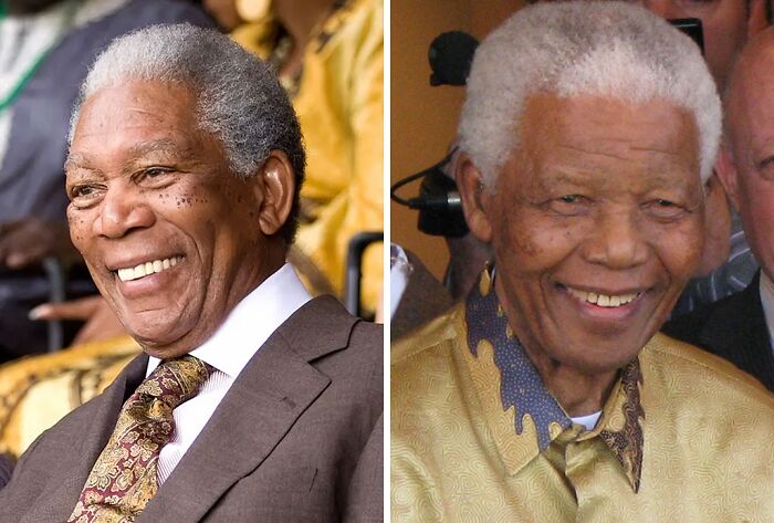 Morgan Freeman As Nelson Mandela In "Invictus"