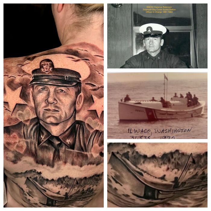 Memorial Tattoo Of My Father Versus The Original Photos. By Tony Evangelista