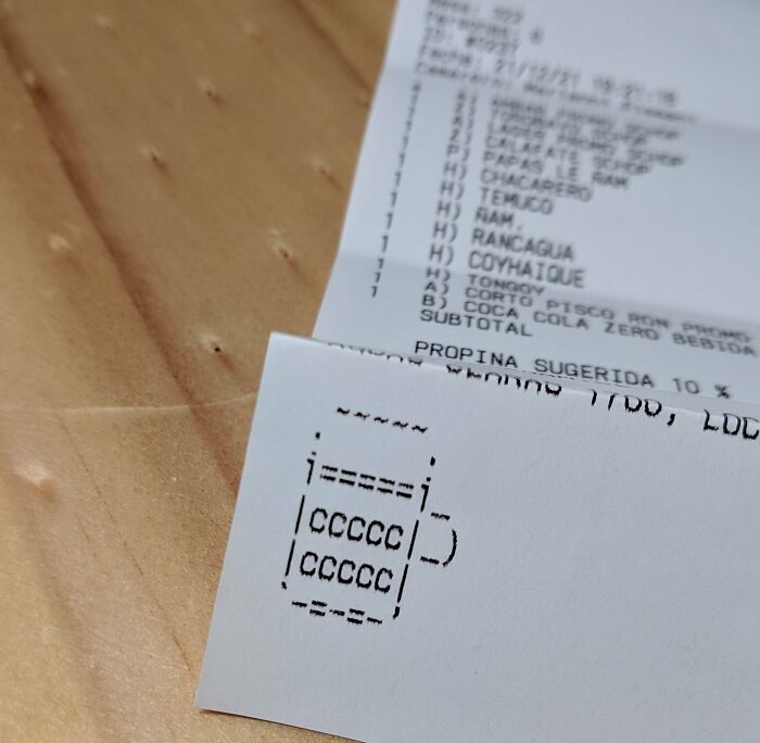 Beer Garden I Was At Printed An ASCII Beer Mug On The Receipt