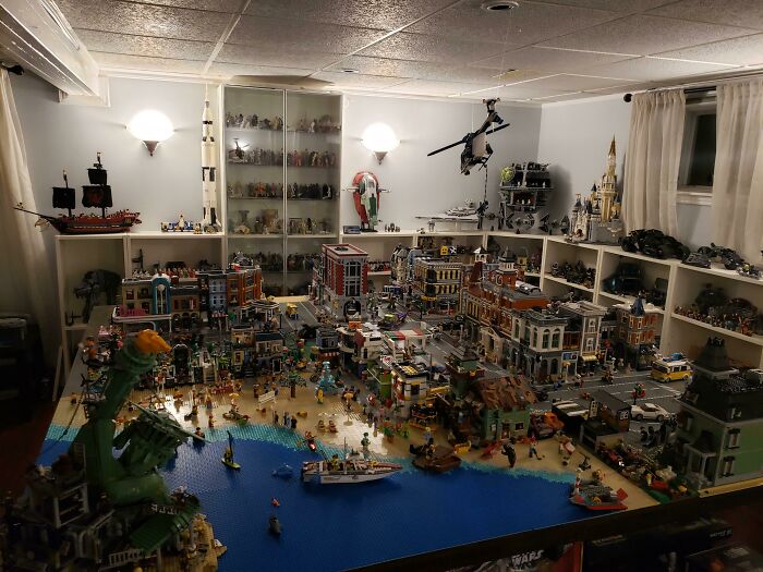 Here Is A Picture Of My Family's LEGO City And Most Of Our Collection
