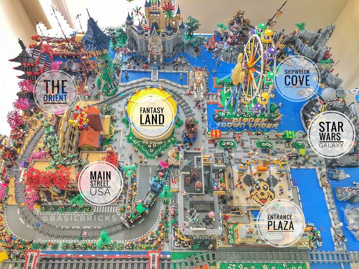 My LEGO City Theme Park Display Inspired By Disneyland Called Disney Down Under