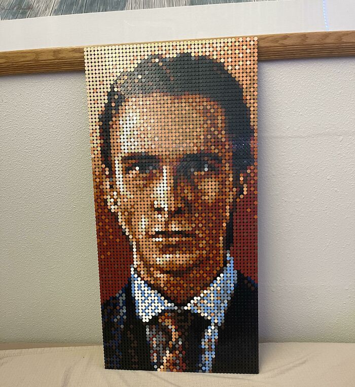 A LEGO Mosaic Of American Psycho I Was Working On