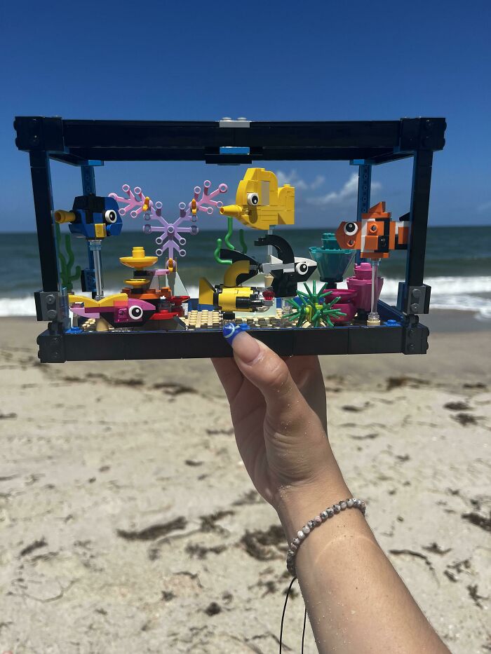 Little LEGO Aquarium Build At The Beach