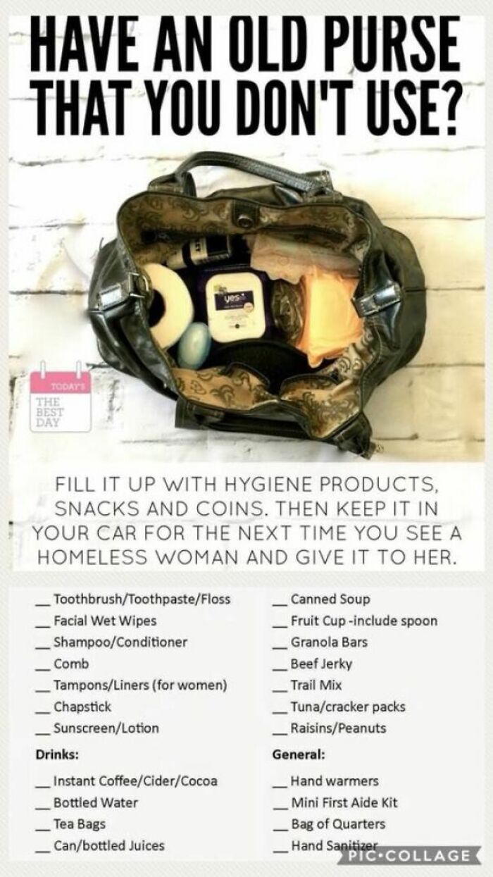 You Could Even Do This For A Homeless Male... Love This
