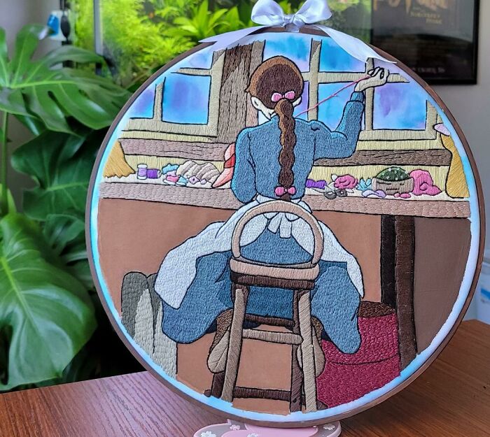 Sophie From Howls Moving Castle In A 12 Inch Hoop!