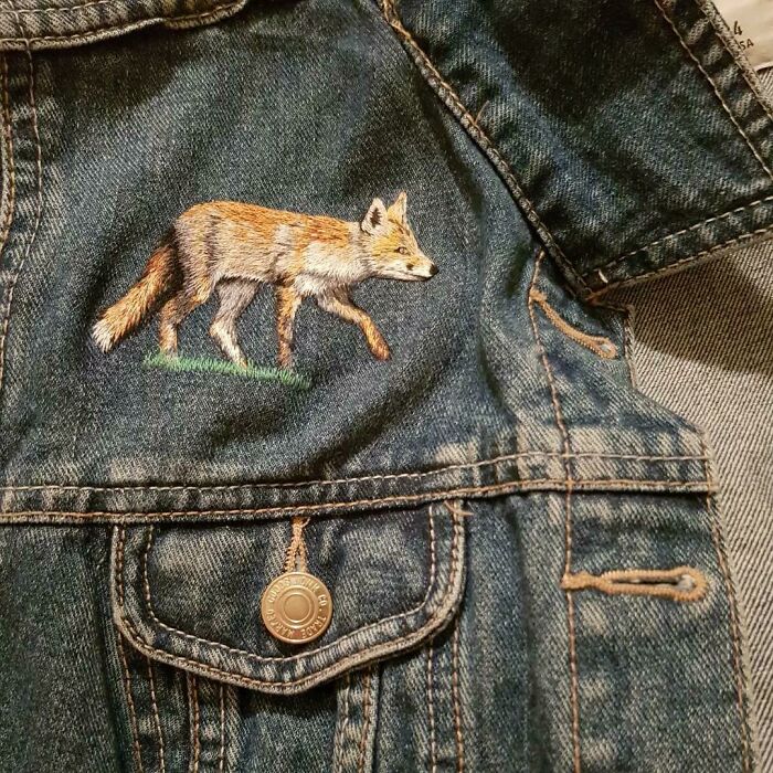 Fox For My Housemate On Her Jacket