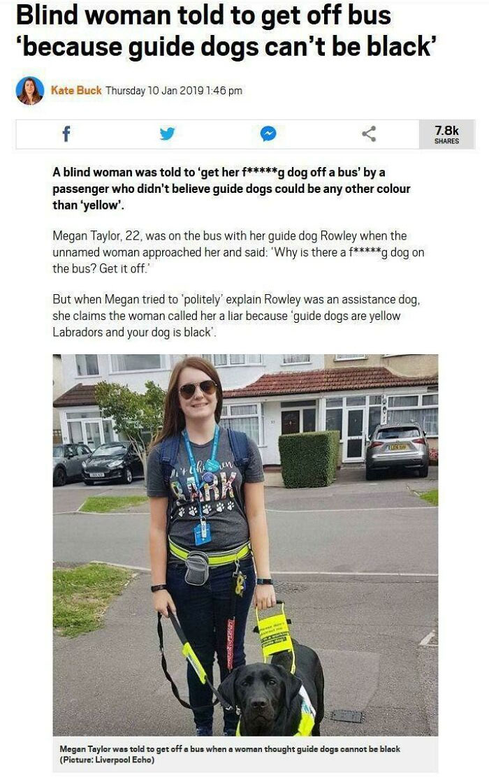 “Guide Dogs Can't Be Black”