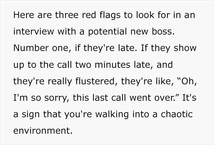 “If You See These, Beware”: This Leadership Coach Goes Viral Online For Sharing 3 Red Flags To Look Out For In A Potential New Boss “If You See These, Beware”: This Leadership Coach Goes Viral Online For Sharing 3 Red Flags To Look Out For In A Potential New Boss
