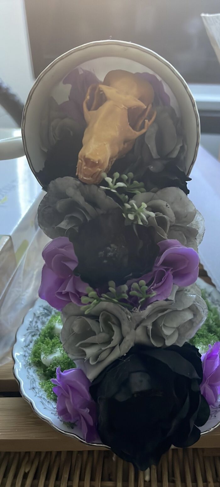 Floating Teacup Illusion; With Optional 3D Printed Skull