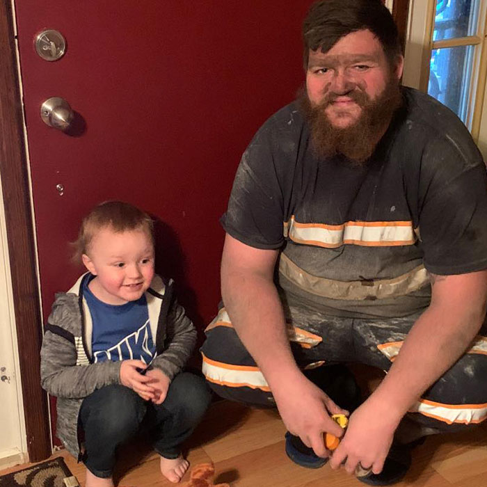 Miner Goes Viral For Rushing To Take His 3-Year-Old Son To His First Basketball Game While Covered In Coal Dust