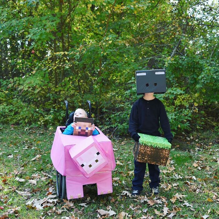 Happy Halloween From Steve And The Enderman. The Eyes On The Enderman Light Up But That Photo Will Have To Be Taken Later