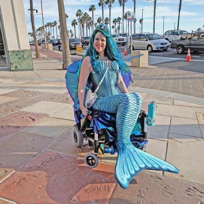 This Was The First Time I Used My Power Chair With My Costume, So I Made It Into A Shell Throne, You Know, Like You Do When You're A Mermaid