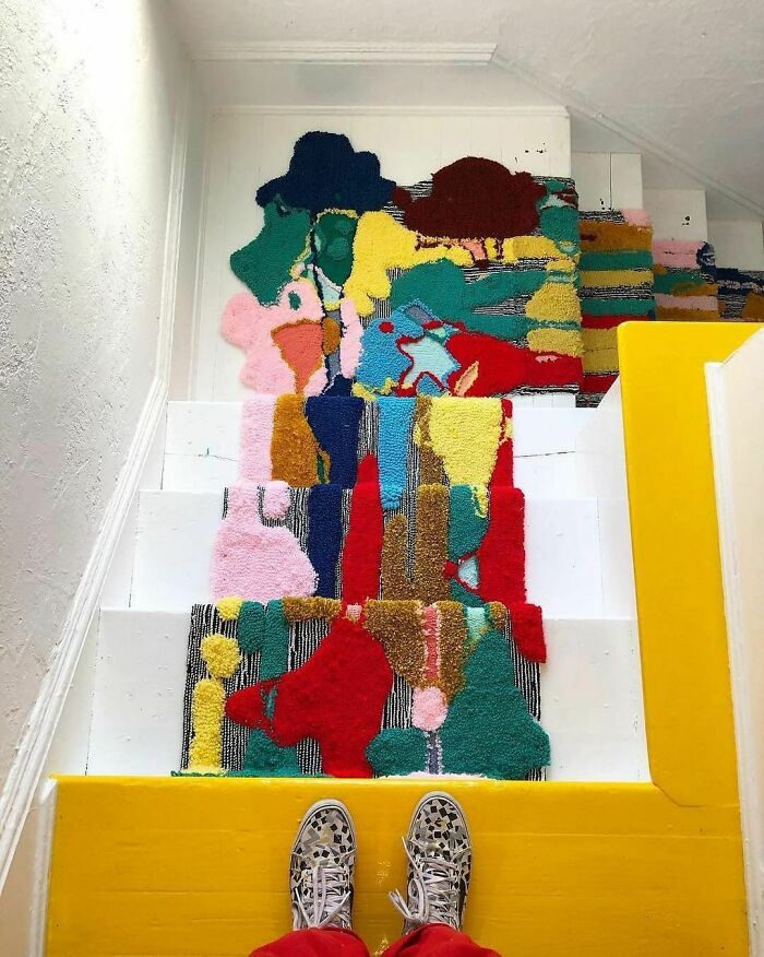 Rainbow Staircase Runner By Trish Andersen