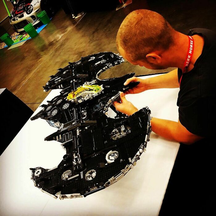 This Was Me 6 Months Ago Setting Up The Batwing To Be Shown For The First Time
