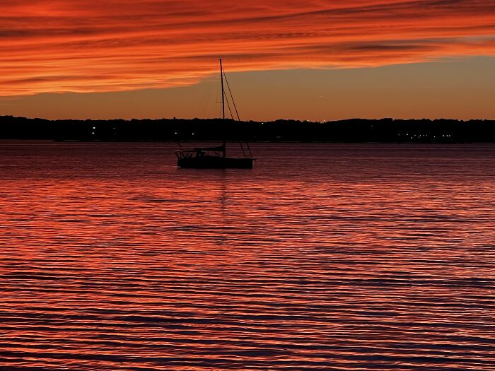 Fire Sky, Morris Cove New Haven, Ct
