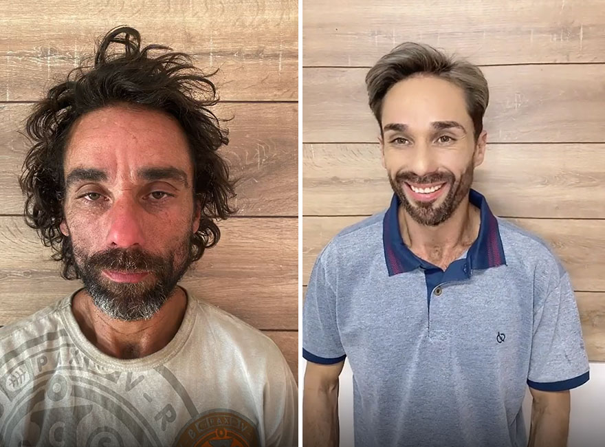 Brazilian Hairdresser Rescues Homeless People, Transforms Them By Giving Them A Second Chance At Life (39 Pics)