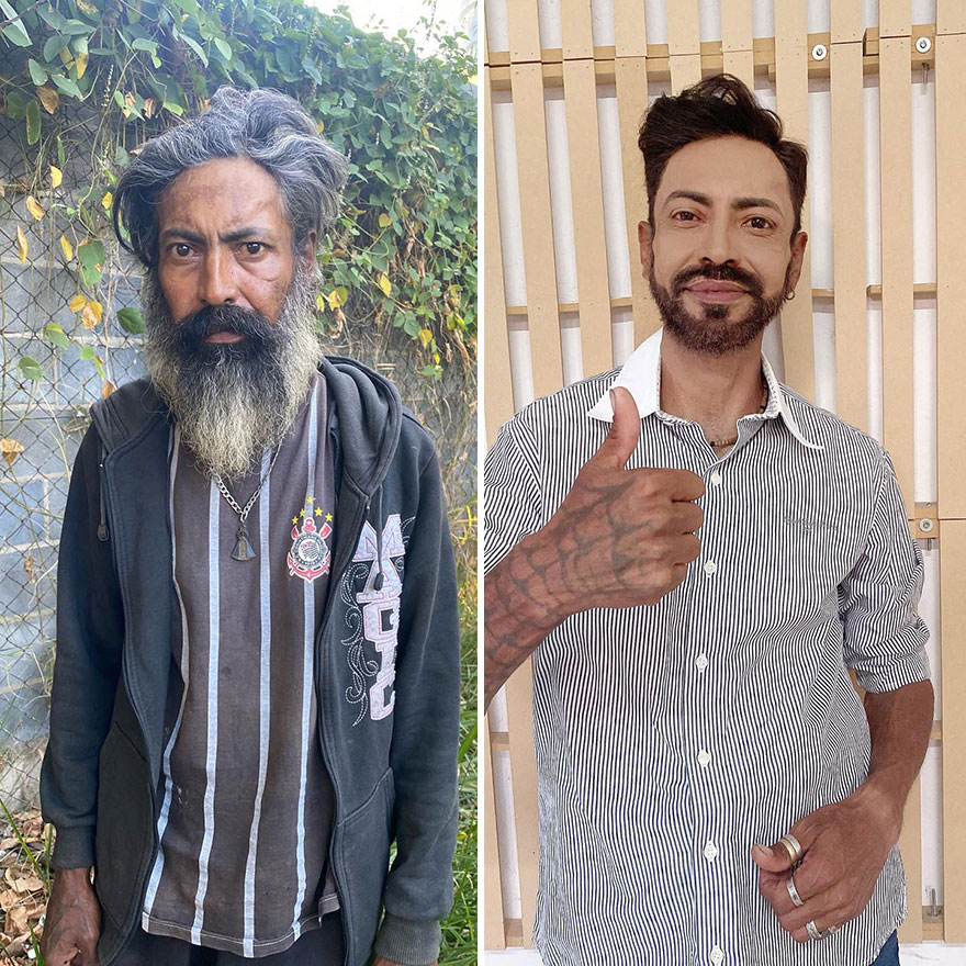 Brazilian Hairdresser Rescues Homeless People, Transforms Them By Giving Them A Second Chance At Life (39 Pics)