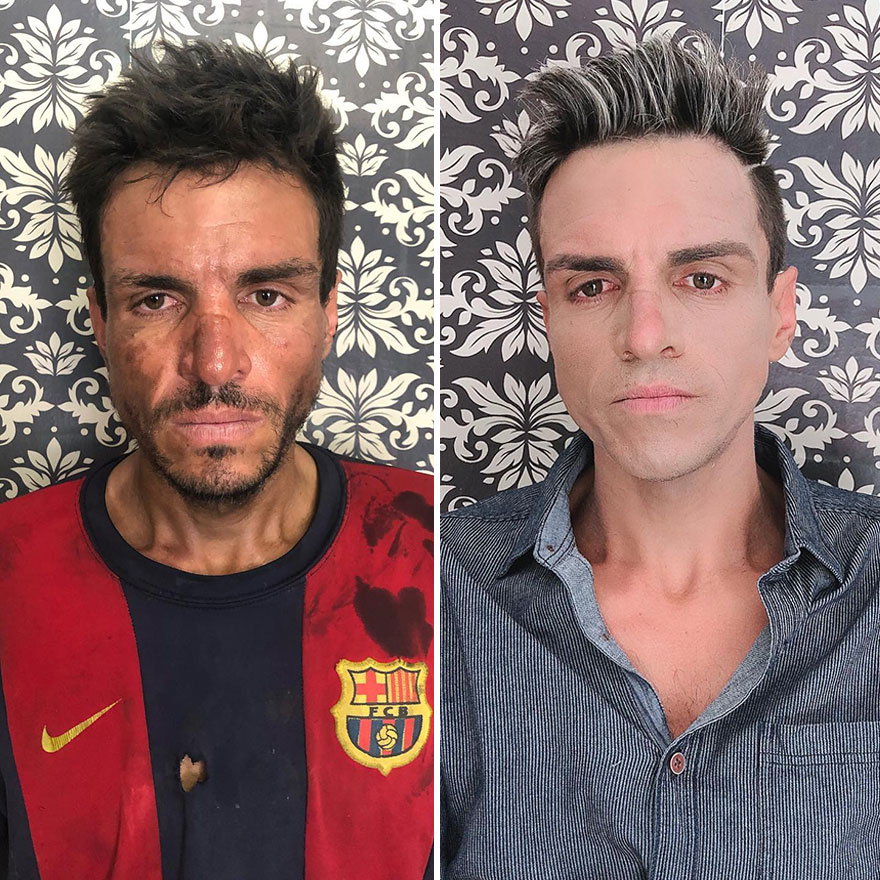 Brazilian Hairdresser Rescues Homeless People, Transforms Them By Giving Them A Second Chance At Life (39 Pics)