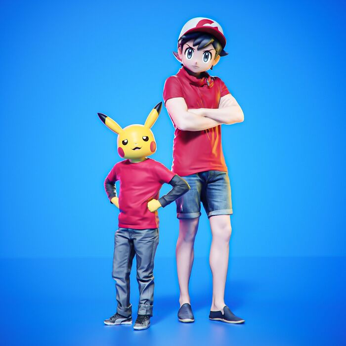 Pikachu And Ash Ketchum