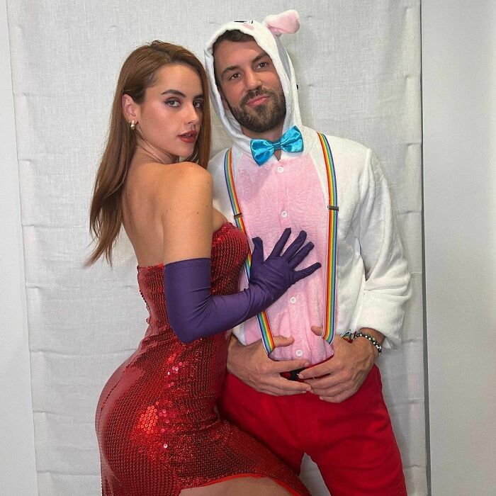Nick Viall And Natalie Joy As Roger Rabbit And Jessica Rabbit