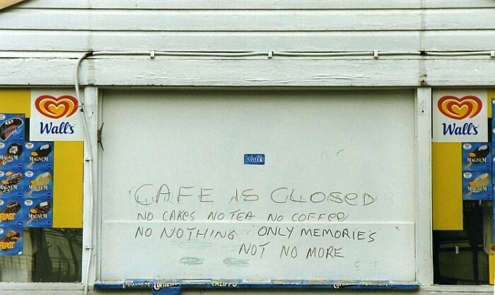 Cafe Is Closed - I Photographed This In Greenwich, London C.1999