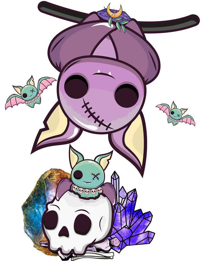 With This Design, I Went Batty Creating Some Cute, Albeit A Little Creepy Bats