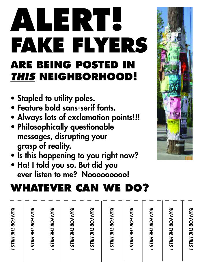 Fake Flyers To Mystify My Neighbors (7 Pics)