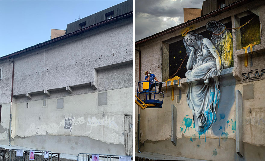 French Artist Continues To Showcase His Brilliant Talent In 3D Graffiti (New Pics)