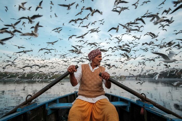 Ramnath: Un hombre que alimenta a las aves migratorias por Saurabh Narang
