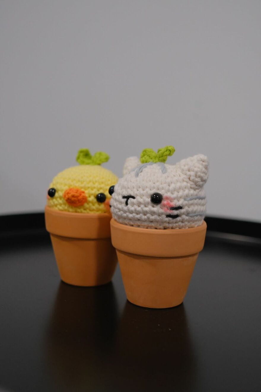Crochet Pot Plant Sprout Buddies