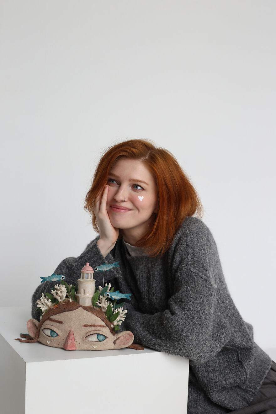 Incredible Lighthouse Made Of Wool And Ceramic