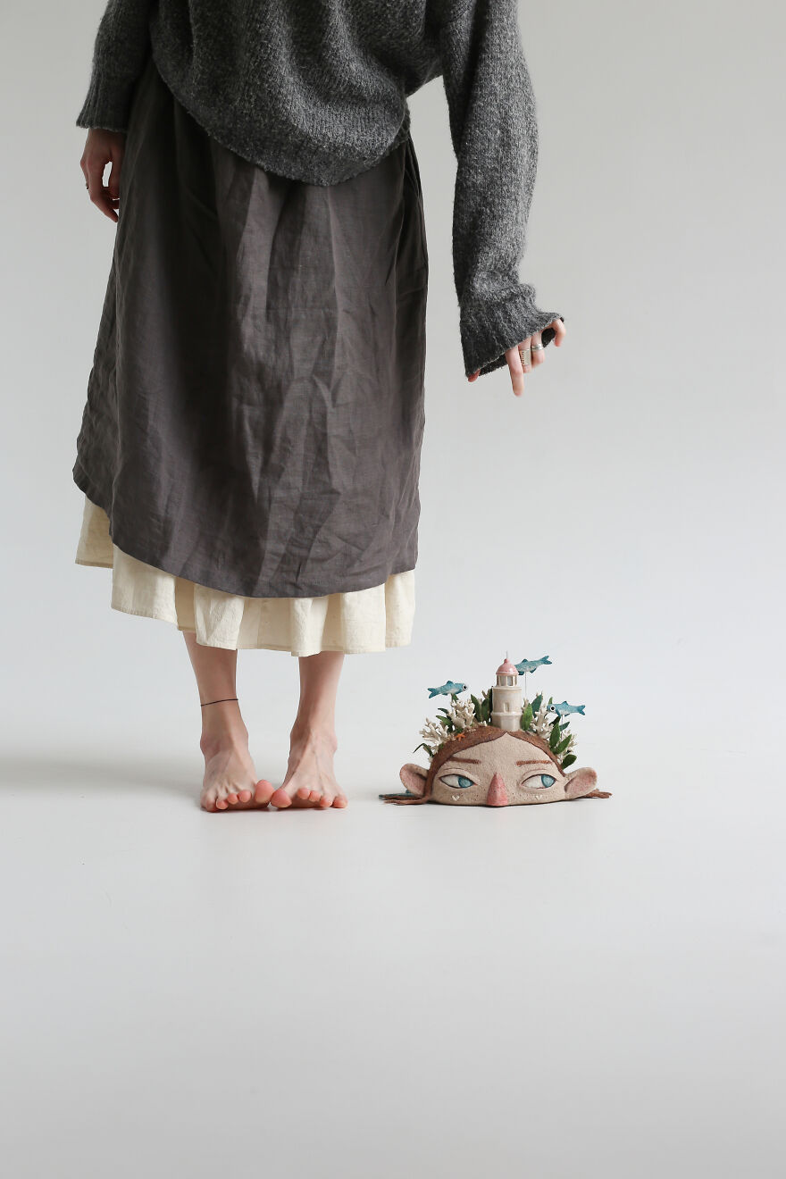 Incredible Lighthouse Made Of Wool And Ceramic