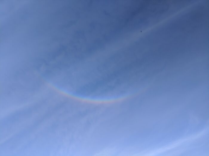 Upsidedown Rainbow Caused By Ice Crystals In The Atmosphere