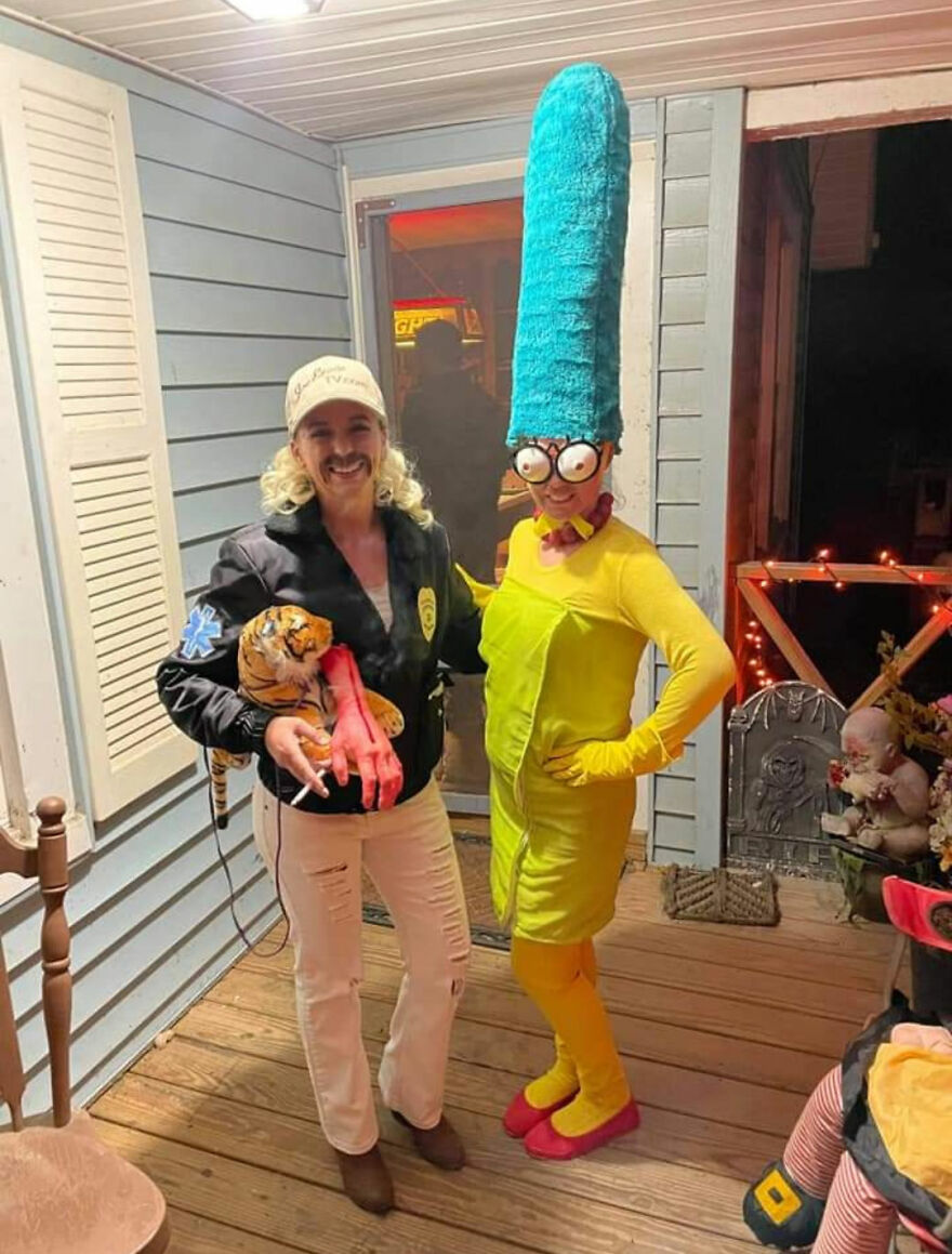 My Friend Vic And I! I Was Marge! She Was Tiger King! This Was Last Year! We Haven't Finished This Year's Yet!! My Friend Vic And I! I Was Marge! She Was Tiger King! This Was Last Year! We Haven't Finished This Year's Yet!!
