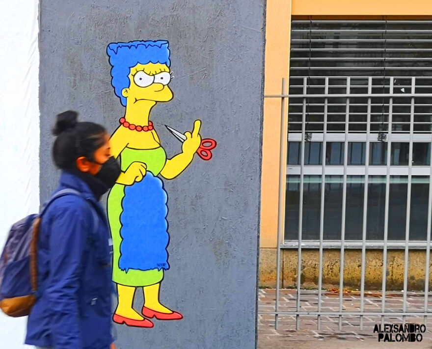 Street Art By Alexsandro Palombo “The Cut 2”
new Mural Of Marge Simpson In Solidarity With Mahsa Amini Appears In Front Milan's Consulate General Of The Islamic Republic Of Iran After Removal Street Art By Alexsandro Palombo “The Cut 2”
new Mural Of Marge Simpson In Solidarity With Mahsa Amini Appears In Front Milan's Consulate General Of The Islamic Republic Of Iran After Removal